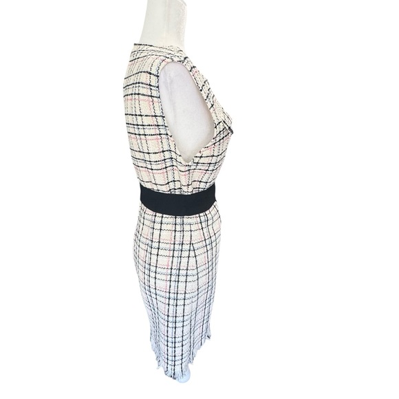 NWT Maje Paris Ecru Rainey Tweed Mini Dress With Black Belt EU 38/US Size 6 - Picture 8 of 15